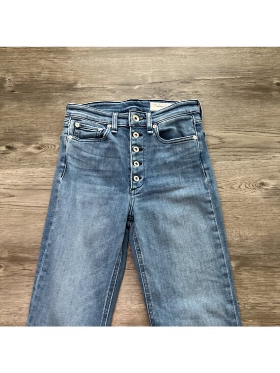 rag bone Nina High Rise Ankle Flare Jean Womens 25 Brighton Wash Button Front - Picture 3 of 16